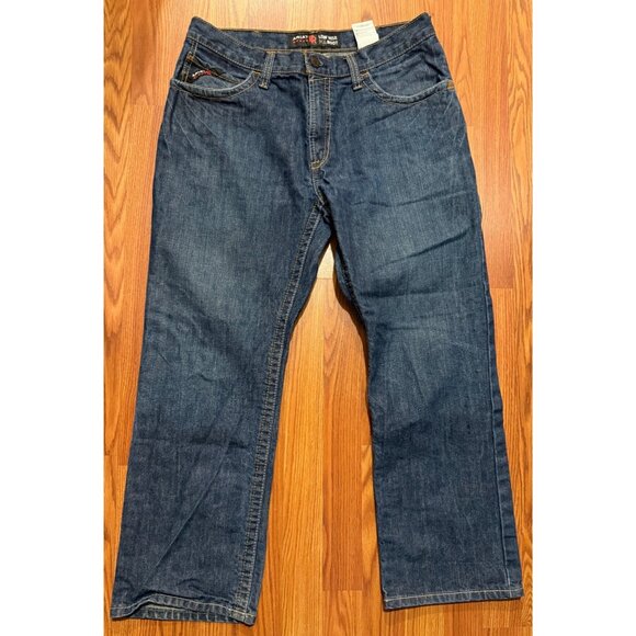 Ariat FR Low Rise Boot Cut M4 Jeans Men 35x30 Denim Pants - Picture 1 of 8